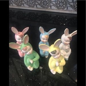 Vintage ceramic Easter bunnies